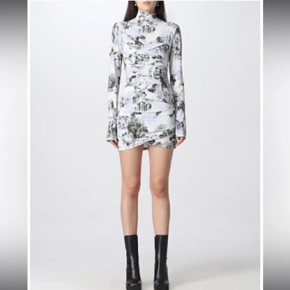 New Off-White Floral Print Dress Size 48/ US 12
